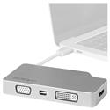 MX72146 USB Type-C 4-in-1 Video Adapter, w/ mini DisplayPort, HDMI, DVI-D & VGA ports, Aluminum
