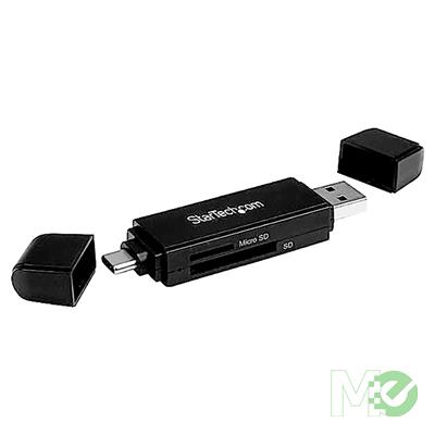 MX72187 Portable High Speed SD & microSD Memory Card Reader w/ USB 3.0 Type A & USB 3.1 Gen1 Type C Plugs