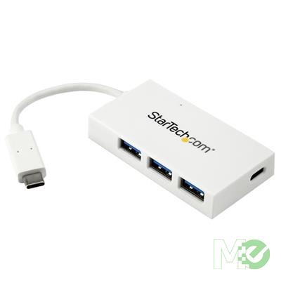 MX72199 4-Port USB-C to 1x USB-C and 3x USB-A Hub, White