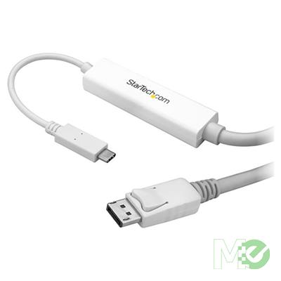 MX72221 USB Type-C To DisplayPort Video Cable, M/M, White, 10ft