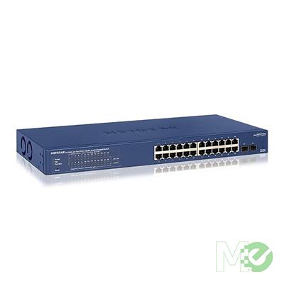 MX72649 GS724TPv2 24-Port Gigabit Ethernet PoE+ Smart Switch w/ 2 SFP Ports