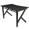 MX72821 Summit Gaming Desk, Black / Green w/ Mouse Pad