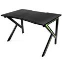 MX72821 Summit Gaming Desk, Black / Green w/ Mouse Pad