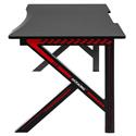 MX72822 Summit Gaming Desk, Black / Red w/ Mouse Pad