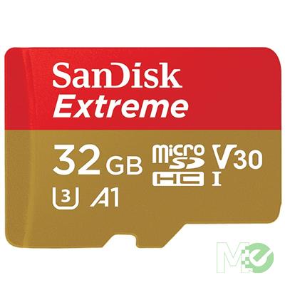 MX73551 Extreme microSDHC U3 V30 UHS-I Card w/ SD Card Adapter, 32GB 