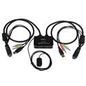 MX73606 2-Port USB 1080p HDMI Cable KVM Switch w/ Audio and Remote Switch