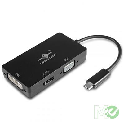 MX73689 USB-C 3-in-1 Video Adapter w/ HDMI, DVI, VGA Ports