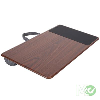 MX74285 All-Purpose Laptop Desk with Mouse Pad, 15.6in, Black/Brown