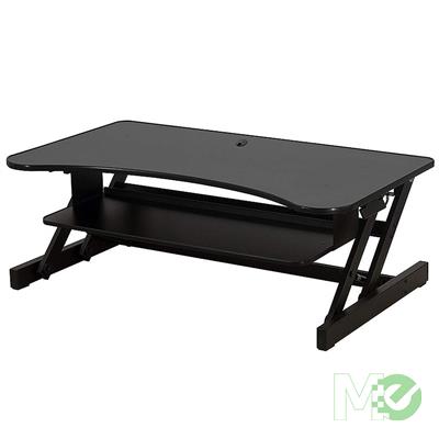MX74407 Deluxe 46in Sit-To-Stand Adjustable Desk Riser w/ Extended Vertical Range, Black