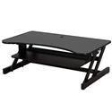 MX74407 Deluxe 46in Sit-To-Stand Adjustable Desk Riser w/ Extended Vertical Range, Black