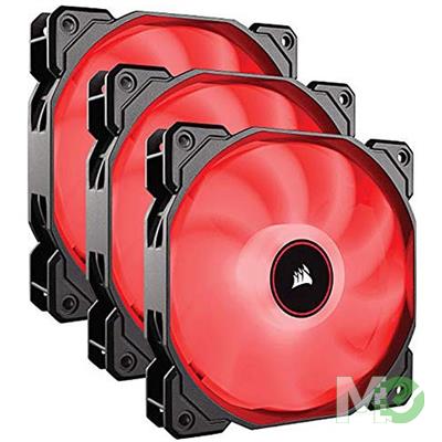 MX74706 Air Series AF120 LED High Airflow 120mm Cooling Fan, Red, 3-Pack