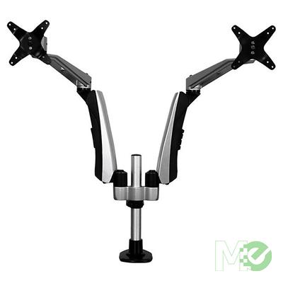 MX74740 Dual Monitor Articulating Arm Desk Mount, Stackable w/ Full Range Of Motion, Black