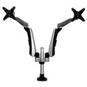 MX74740 Dual Monitor Articulating Arm Desk Mount, Stackable w/ Full Range Of Motion, Black