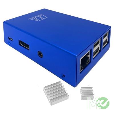 MX75739 Aluminum Raspberry Pi B / B+ Case w/ Dual Heat Sinks, Blue