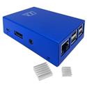 MX75739 Aluminum Raspberry Pi B / B+ Case w/ Dual Heat Sinks, Blue
