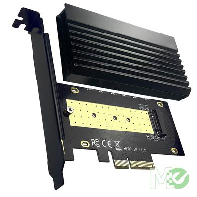 MX75791 PCIE-M20803HS Single 2280 NVMe M.2 SSD to PCIe x4 Adapter Card w/ Large Heat Sink