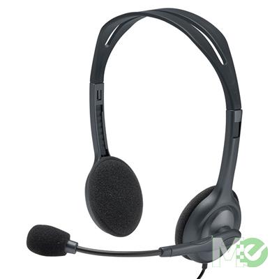 MX75848 H111 Stereo Headset w/ Microphone, Black