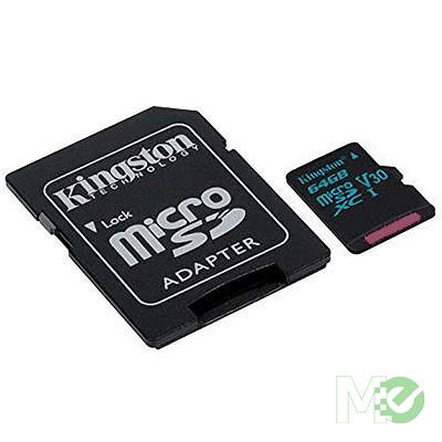 MX75917 Canvas Go Class 10 UHS-I U3 microSDXC Card, 64GB w/ Adapter 