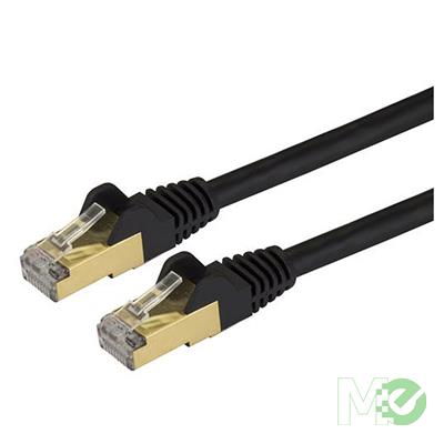 MX76196 Cat 6a STP Cable, Black, 1ft.