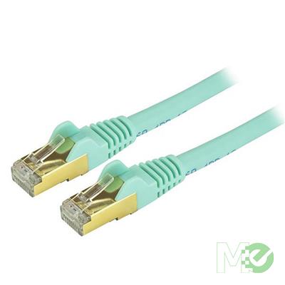 MX76212 Cat 6a STP Cable, Aqua, 1ft.
