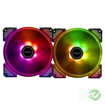 MX77123 Crown AC 140 ARGB LED 140mm Fan Kit, 2 Pack w/ RGB LED Controller