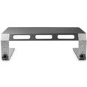 MX77207 Monitor Riser Stand w/ Height Adjustment, Black/Silver