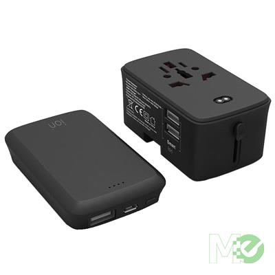 MX78566 2-in-1 World Travel Charger w/ Detachable 5000mAh Power Bank