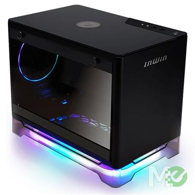 MX78655 A1 Plus Mini ITX RGB Case w/ Tempered Glass Side Panel, 650W Power Supply, Black