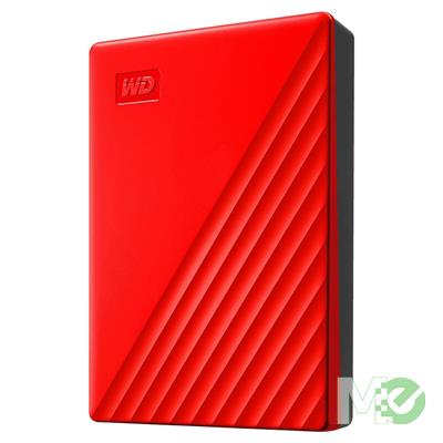 MX78692 2TB My Passport Portable HDD, USB 3.2, Red