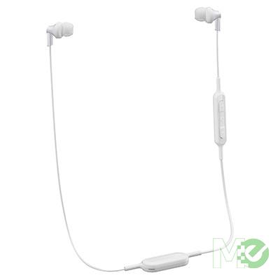 MX79159 RPHJE120BW Wireless Bluetooth Ear Buds w/ Integrated Microphone, Inline Remote Control, White