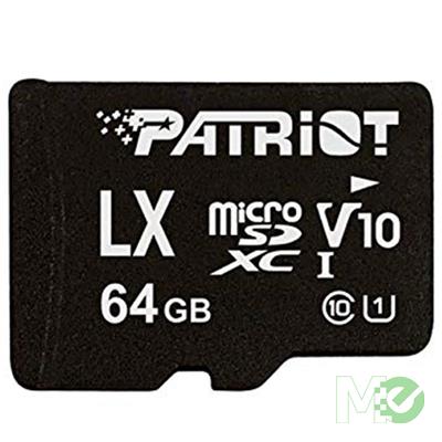 MX79495 LX Series microSDXC UHS-I V10 Memory Card w/ Adapter, 64GB 