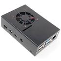 MX79604 RAS-PCS14-BK Aluminum Raspberry Pi 4 Case w/ 40mm Fan, Heatsinks & Installation Kit, Black