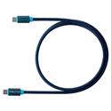 MX79730 Smartsync+ USB Type-C PD M/M Braided Cable, up to 60W Power Charging, Blue, 3 Feet