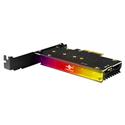 MX80490 Bootable NVMe M.2 PCIe 4.0 / 3.0 to PCIe x4 Adapter Card w/ ARGB LED Strip