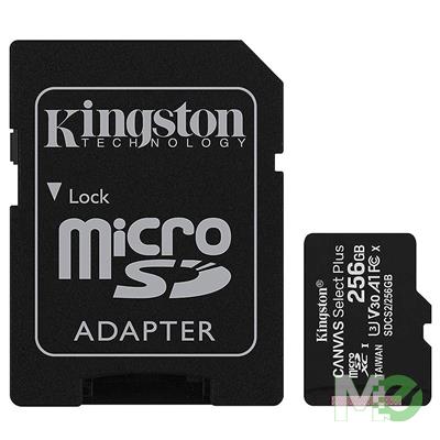 MX80522 Canvas Select Plus Class 10 UHS-I A1 microSDXC Card, 256GB w/ Adapter 