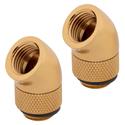 MX80736 Hydro X Series 45° Rotary Adapter, 2-Pack, Gold
