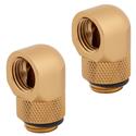 MX80740 Hydro X Series 90° Rotary Adapter, 2-Pack, Gold